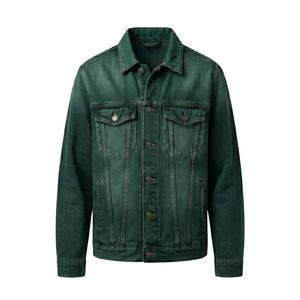 Chaqueta de Mezclilla Blanca de Alta Calidad, Ligera, para Verano, Chaqueta de Mezclilla Lisa para Hombre, Color Sólido, Lavado Ácido - Product Image 4