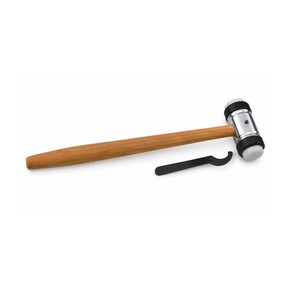 Martillo de Teflón con Cabeza Plana y Abombada, Mango de Madera Natural, Herramienta para Joyería y Modelado de Metal, 9-1/8 Pulgadas, ZetomedPro - Product Image 1