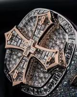 Bague Statement Croix de Luxe Avira Jewels en Moissanite Sertie, Argent 925, Sans Nickel, Sans Plomb, Bijoux Hip Hop Audacieux Unisexe Classique