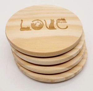 Posavasos de Corcho y Madera Ecológicos Clásicos Personalizados de Alta Calidad, Diseño Redondo Natural de 100 mm de Diámetro para Tapetes y Almohadillas - Product Image 6