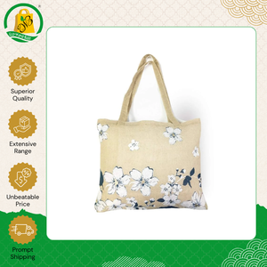 Bolsa de Mano de Alta Calidad para Venta al por Mayor, Material de Algodón Mediano, Cierre de Cremallera, Asa Larga Reciclada para Compras Diarias - Product Image 2