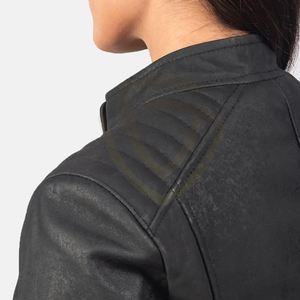 Chaquetas de Cuero de Color Sólido con el Mejor Diseño, Personalizables, Producto de Primera Calidad, Ropa Exterior de Cuero para Mujer - Product Image 6