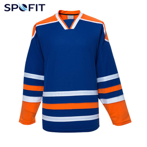 Camiseta de Hockey sobre Hielo Personalizada SPOFIT, Unisex, Sublimada, Cuello en V, Manga Larga, Malla de Secado Rápido, Poliéster, Uniforme de Equipo, Talla Adulto - Product Image 3