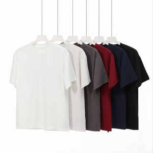 High Quality Wholesale 100% Cotton <b>Tshirts</b> for Men T Shirts <b>Plain</b> Custom Printing Oversized White Blank T-Shirt - Product Image 5