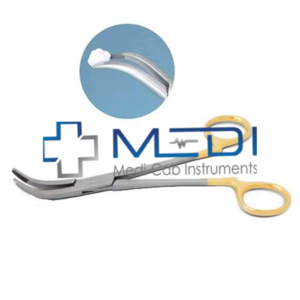 Forceps à couronne et pont dentaire avec manche en or, en acier inoxydable, utilisé pour les traitements dentaires par Medicab - Product Image 4