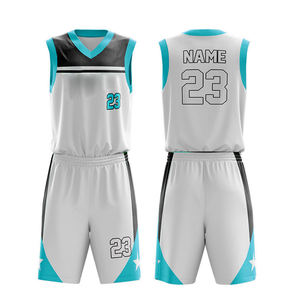 Maillot de basket-ball en polyester à col en V, séchage rapide, toutes saisons, nouveau style, le plus vendu, vente en gros, dernière collection - Product Image 2