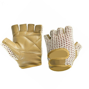 Half Finger Leather Silicone <b>Cycling</b> & Horse Riding Gloves Breathable Mesh Unisex Summer - Product Image 2