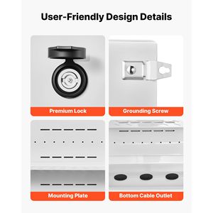 Scatola di Giunzione Elettrica per Esterni in Acciaio Laminato a Freddo, Cappa Antipioggia per Termostato e Ventilatore, Design Ventilato con Livello di Protezione IP68 e IP44 - Product Image 6