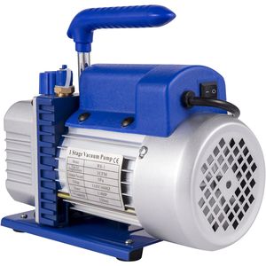Pompa per vuoto monostadio da 1/4 HP 3CFM per sistemi HVAC, kit di parti per climatizzazione, manometro AC con rubinetto per bombole R134, compatibile con R12, R22, R410a A/C - Product Image 6