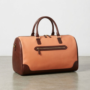 Premium Leather Travel Bag Custom Leather Wholesale Duffel Bag Leather Weekender Bag With Pocket Custom Logo Leather Travel Bag - Product Image 1