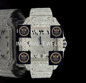 Montre mécanique de luxe pour homme en acier inoxydable, style hip-hop sport, avec moissanite VVS1. - Product Image 1