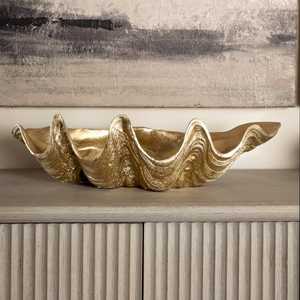 ชามอะลูมิเนียมทรงเปลือกหอยสุดหรู งานแฮนด์เมด ตกแต่งสไตล์โมเดิร์นแบบชายฝั่ง เหมาะสำหรับโต๊ะในห้องนั่งเล่น สำนักงาน หรือตกแต่งภายใน - Product Image 5
