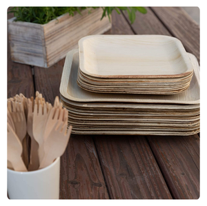 Vajilla rústica de hoja de palma Areca-¡Cuencos y platos biodegradables para bodas y eventos especiales! - Product Image 5