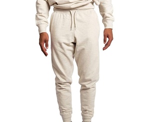 Ensemble de survêtement en molleton respirant pour homme, 2 pièces, logo personnalisé, sweat-shirt à col rond et pantalon de jogging, taille XXL pour l'hiver - Product Image 4