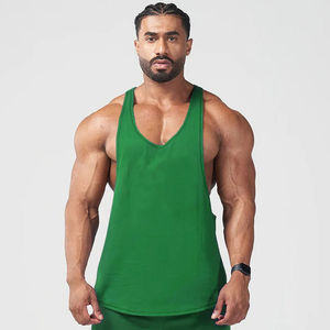 Débardeur de sport sans manches pour homme en Spandex/Coton, col rond, couleur unie, coupe musculaire, personnalisable - Product Image 2