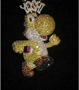 จี้โยชิแบบ Iced Out เงินแท้ 925 จี้ฮิปฮอป จี้โมอิสซาไนต์ VVS แบบสั่งทำ จี้รูปการ์ตูน จี้เสน่ห์สำหรับผู้ชาย - Product Image 5