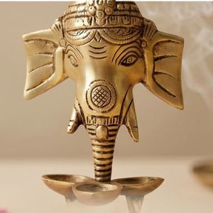 Figura de Ganesha de Latón Chapado en Oro de Primera Calidad con Campanas, Quemador de Incienso, Decoración para el Hogar, Escultura de Arte Religioso - Product Image 6