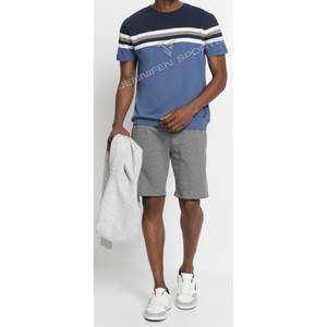 Camiseta de Manga Larga Personalizada de Fábrica para Hombre, Color Sólido, Rayas, Cuello Redondo, Mezcla de Algodón, Corte Holgado, Estilo Urbano, Pedido al por Mayor - Product Image 2