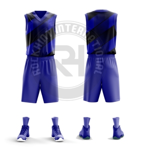 Uniforme de basket-ball de style équipe, fabriqué en tissu polyester, léger, respirant et durable pour les jours de match - Product Image 4