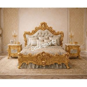 Modern Handcarved Durable Bedroom Furniture Home USA Hot Sale Teak Wood <b>Bed</b> Set Storage Extendable Customizable Sizes Factory - Product Image 2