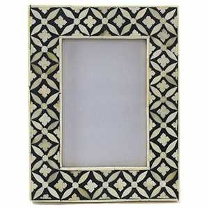 Nouveauté : Cadre photo en bois avec incrustation de os, design unique, haute qualité, pour la décoration de la maison ou du bureau, provenant d'Inde. - Product Image 5