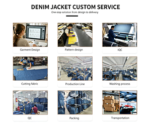 แจ็คเก็ตยีนส์สีดำผู้ชายแบบ OEM สั่งทำได้ ขายส่ง แจ็คเก็ตทรง Trucker แบบทำสีซีด ป้ายกำกับส่วนตัว สีดำล้วน - Product Image 6