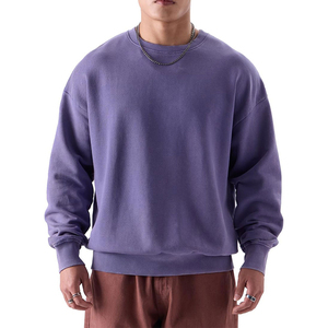เสื้อสเวตเชิ้ตคอกลมโอเวอร์ไซส์ ผ้าฝ้ายเนื้อหนา แบบสวมใส่ได้ทั้งชายและหญิง สไตล์ลำลอง แขนยาว ถักทออย่างเป็นมิตรต่อสิ่งแวดล้อม ระบายอากาศได้ดี เหมาะสำหรับฤดูใบไม้ผลิ - Product Image 1
