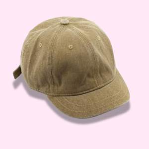 Casual Daily Wear Custom Vintage Baseball <b>Caps</b> Washed Cotton 5-Panel Strap Silver Copper Buckle Printing Adjustable Dad Puff - Product Image 1