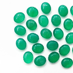 Ónix Verde Natural, Escarabajo Egipcio, 12 mm, Tallado a Mano, Piedra Preciosa Suelta para Joyería, Venta al por Mayor - Product Image 3