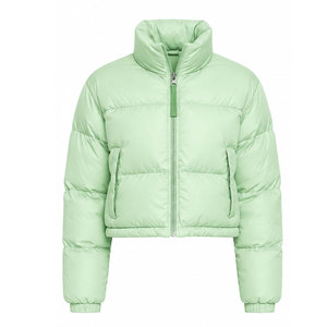 Premium Women <b>Cropped</b> <b>Puffer</b> <b>Jacket</b> With Lightweight Warm Short For Winter Fashion Outdoor Wear And Casual Activities - Product Image 1