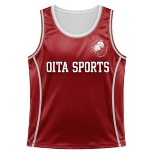 Maillot de boxe sans manches pour homme, couleur bordeaux, vêtement de sport, haut d'entraînement, tenue de combat, vêtements de compétition - Product Image 1
