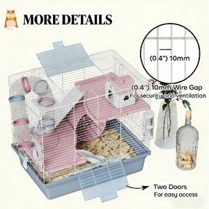 Cage pour animaux de compagnie en acier inoxydable de luxe, motif animal personnalisé pour les races petites, moyennes et grandes, pour l'élevage et l'abri en intérieur - Product Image 6