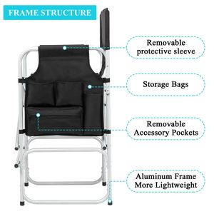 Sedia da Ufficio Direzionale con Telaio in Ferro Argento e Bianco, Rivestimento in Tessuto Nero, Verniciatura Plastica, 103*60*499cm, Capacità 120kg, Facile da Trasportare - Product Image 5