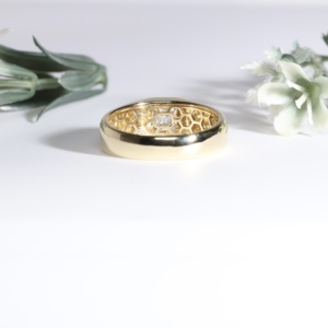 Signet <b>Ring</b> Classic Highlights a Striking Lab Grown Square Asscher Cut Bezel <b>Set</b> Solitaire Wedding Band Fine Jewelry <b>Men</b> - Product Image 3