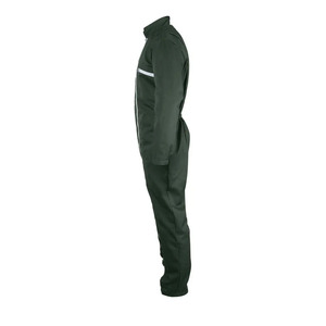 Mono de poliéster verde impermeable para hombre con cremallera frontal y franjas reflectantes para ropa de trabajo al aire libre - Product Image 5
