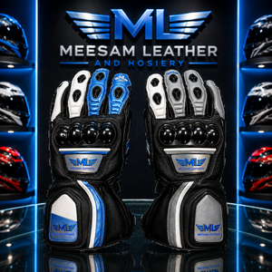 Guantes de Motociclismo de Cuero, Protección Completa para las Manos, Transpirables, Unisex - Product Image 6