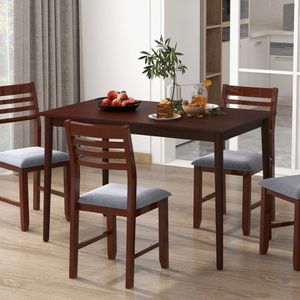 Table à manger de style mid-century pour 4 personnes, pliable et convertible, style nordique avec pieds en bois de caoutchouc - Product Image 3