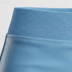 Jupe crayon mini en cuir PU taille haute pour femme, couleur unie, style brillant et sexy, à porter toute l'année - Product Image 4