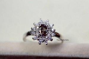 Beautiful Color Changing <b>Alexandrite</b> Anniversary <b>Ring</b> Silver Oval Cut Handmade Jewelry, June Birthstone <b>Ring</b> Prong Setting <b>Ring</b> - Product Image 5