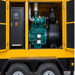 Generador Diésel Volvo Amarillo Silencioso Montado en Remolque, Insonorizado, 380V 50/60Hz, Arranque Remoto, Uso Industrial, Móvil - Product Image 5