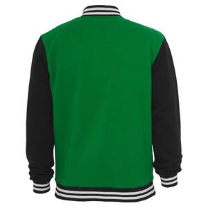 Vestes de sport personnalisées noires pour hommes, manches en cuir, style Letterman, en vente - Product Image 2