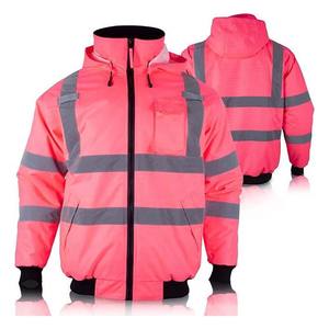 Combinaisons de travail fluorescentes haute visibilité, vêtements de travail d'hiver pour la sécurité routière, vestes et pantalons, vêtements de travail imperméables personnalisés haute visibilité - Product Image 2