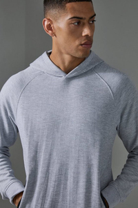 400gsm Oversized Lightweight Pullover <b>Hoodie</b> Woven Digital Print Drop Shoulder Custom No <b>Strings</b> Heavy Regular Fit Men <b>Hoodie</b> - Product Image 3