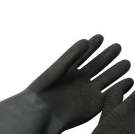 Guantes de Látex Negros Industriales de Protección Laboral, Resistentes a Ácidos y Álcalis, 100g, Guantes de Látex Negros Resistentes a Químicos - Product Image 2