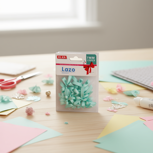 Fiocco in Nastro Ilan Lazo 7mm Blu Lago per Decorazioni Artigianali - Product Image 2