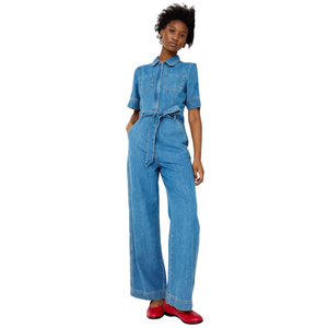 Mono de una pieza de manga corta para mujer, cómodo para uso diario, venta al por mayor - Product Image 1