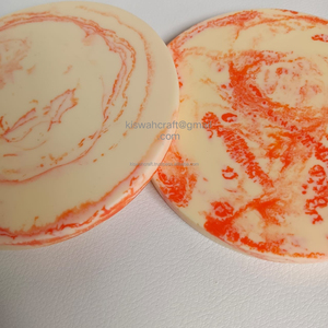 Customized <b>Resin</b> Coaster Set Handmade Epoxy Cup Mats Custom Color Size Logo KISWAH CRAFT Luxury Home Kitchen Hotel Restaurant - Product Image 4