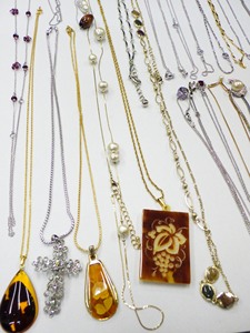 Ensemble de colliers en or fin pour femmes, bijoux de mode originaux et parfaits, création de designers - Product Image 2