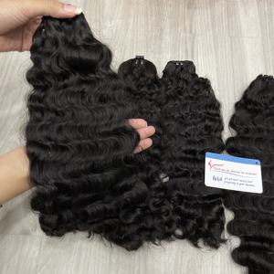 Extensions de cheveux bouclés birmanes Steam, couleur noir naturel, extensions de cheveux humains vietnamiens, plusieurs longueurs, prêtes à être expédiées - Product Image 4