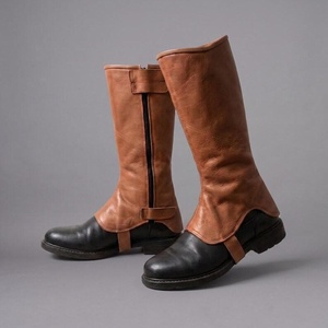 OEM Custom Genuine Leather Half <b>Chaps</b> YKK Zipper Equestrian <b>Riding</b> Gaiters Durable Unisex Horse <b>Chaps</b> LHC-0010 - Product Image 1